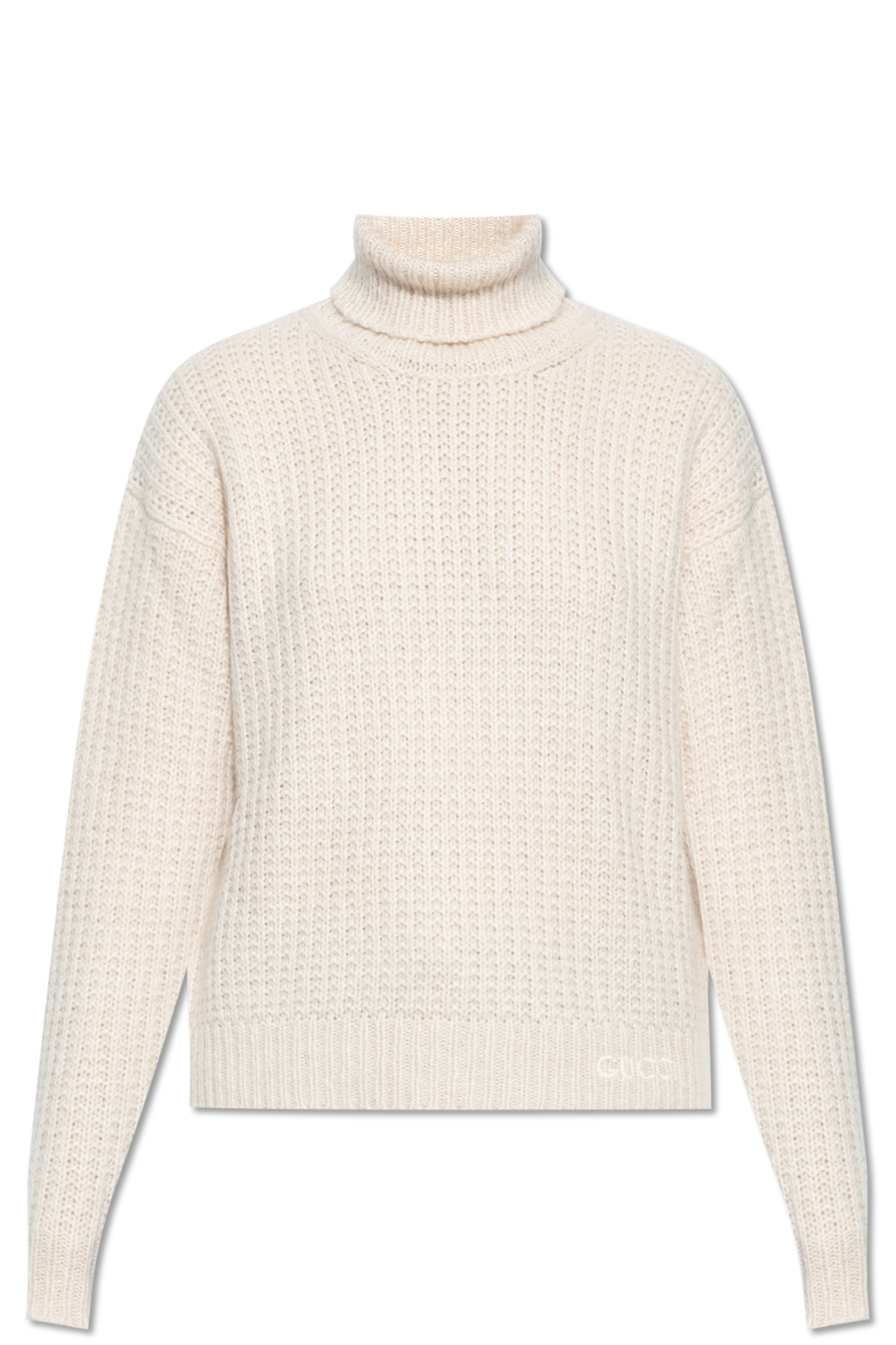 Cream Cashmere turtleneck sweater Gucci Gucci Flaneurs a enfiler noirs en caoutchouc a logo GG SchaferandweinerShops Nicaragua